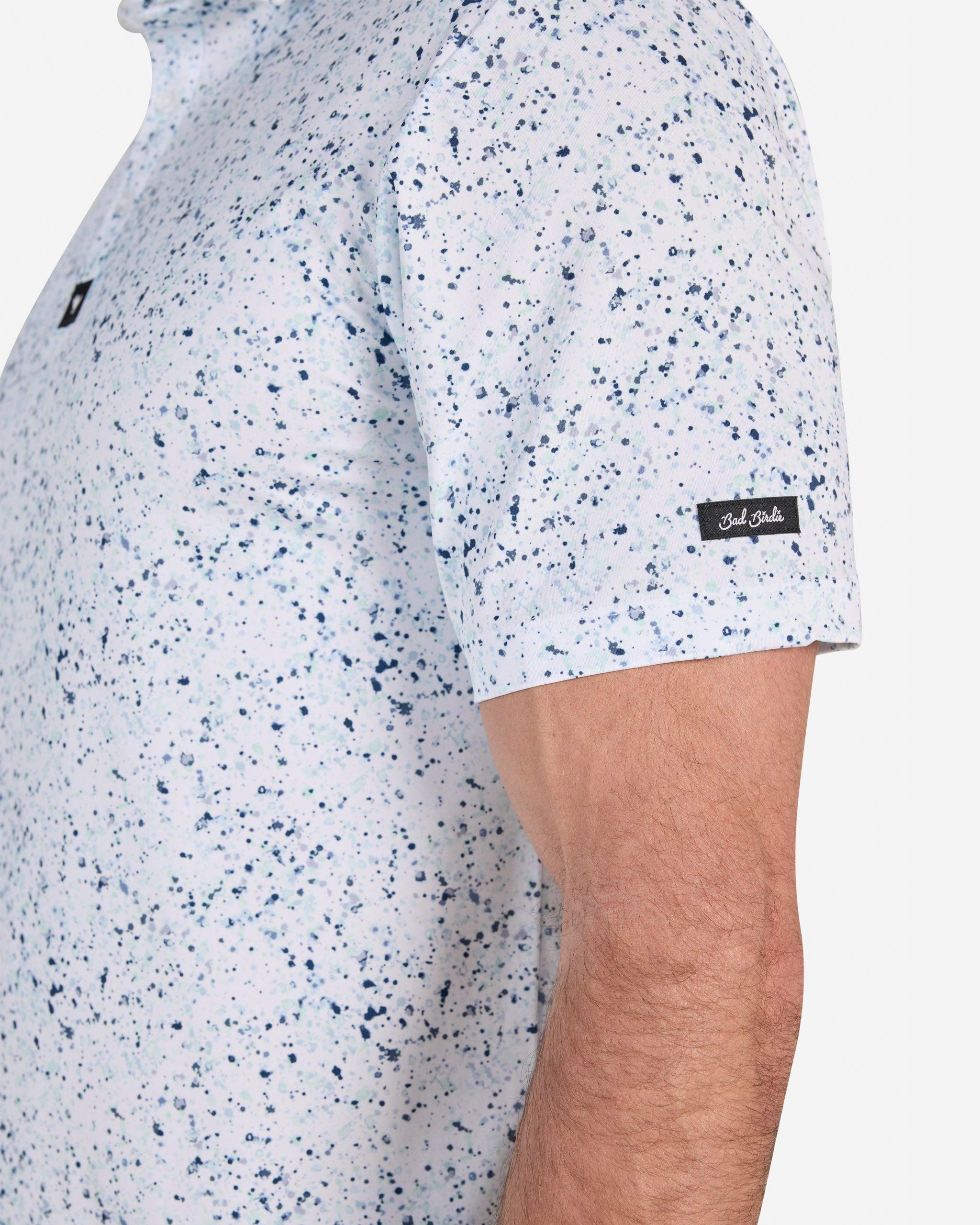 Paint Splatter 3 - Navy-Men's Polo-Bad Birdie