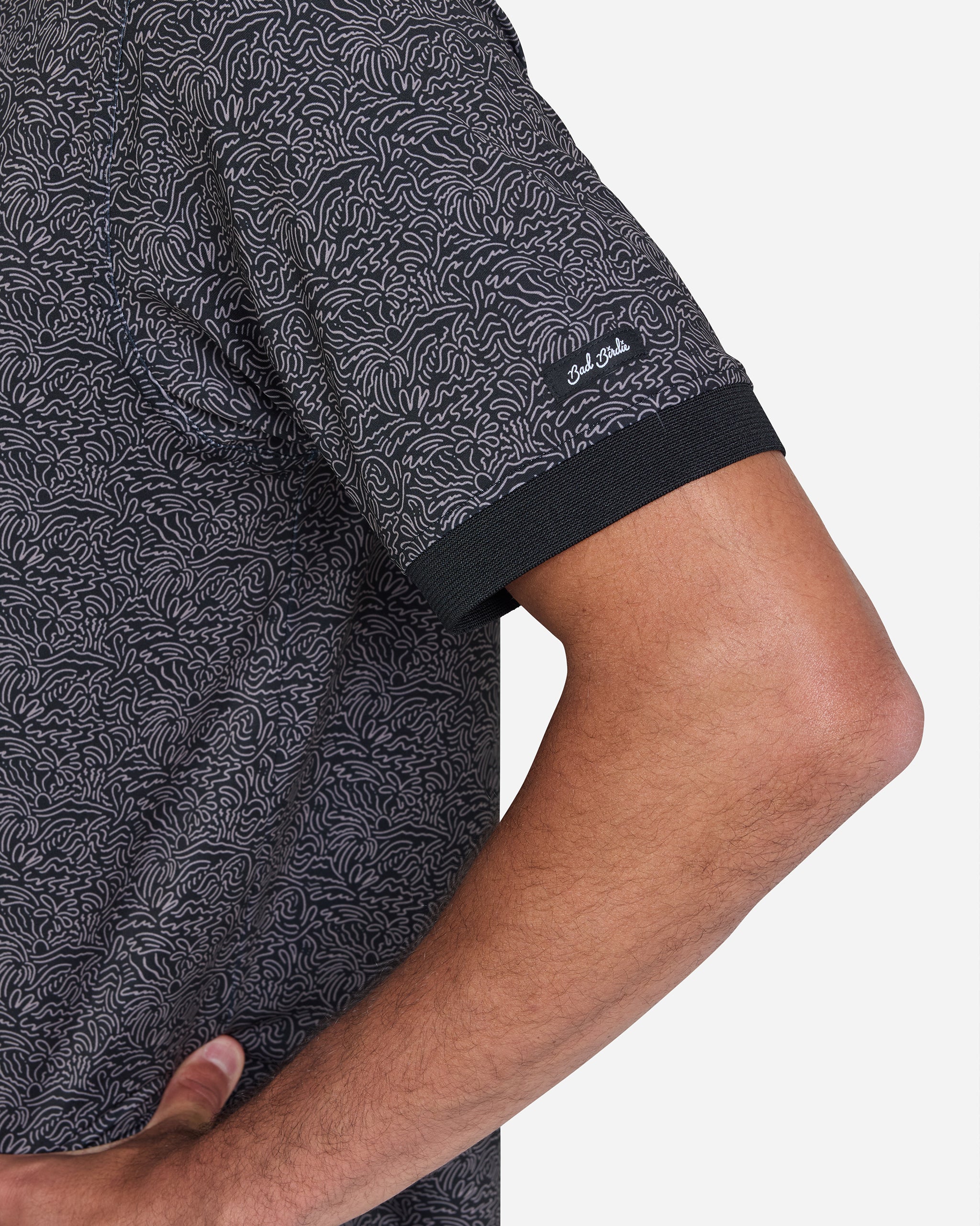 Swarles Barkely Black-Men's Polo-Bad Birdie